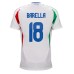 Maillot de foot Italie Nicolo Barella #18 Extérieur vêtements Europe 2024 Manches Courtes